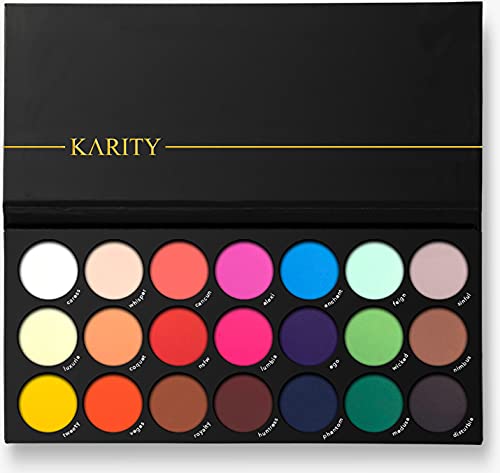 21 Highly Pigmented Professional Eyeshadow Palette Eye Shadow Makeup Kit Set Pro Palette High-end Formula (Matte) by Karity Cosmetics