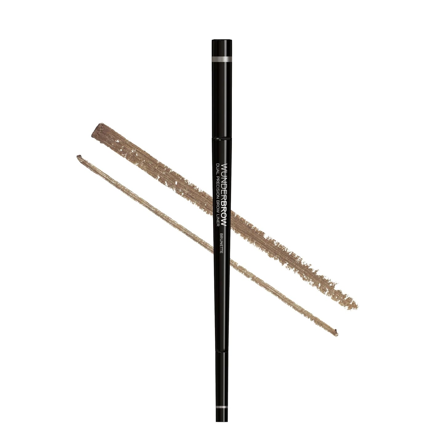 WUNDER2 DUAL BROW LINER Makeup Eyebrow Liner Pencil With Angled Tip and Ultra Fine Tip Dual Precision Brow Liner Eye Brow Make Up, Color Brunette
