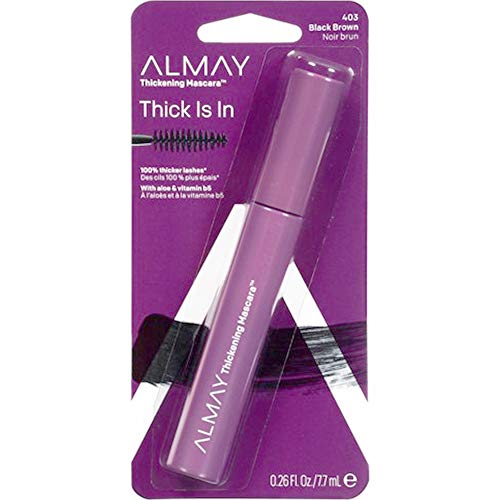 Almay Thickening Mascara, Black Brown [403] 0.26 oz (Pack of 4)