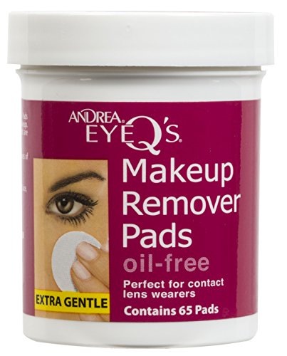 Andrea Eye Q's Oil-free Eye Makeup Remover Pads, 65 Count (Pack of 6)