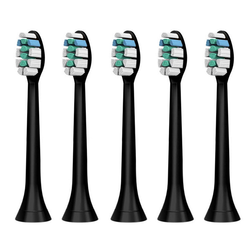 5pc Replacement Toothbrush Heads for Philips Sonicare - Standard Black