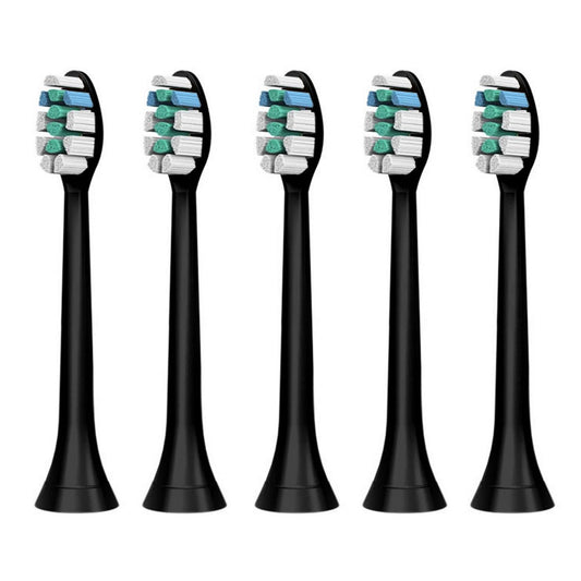 5pc Replacement Toothbrush Heads for Philips Sonicare - Standard Black